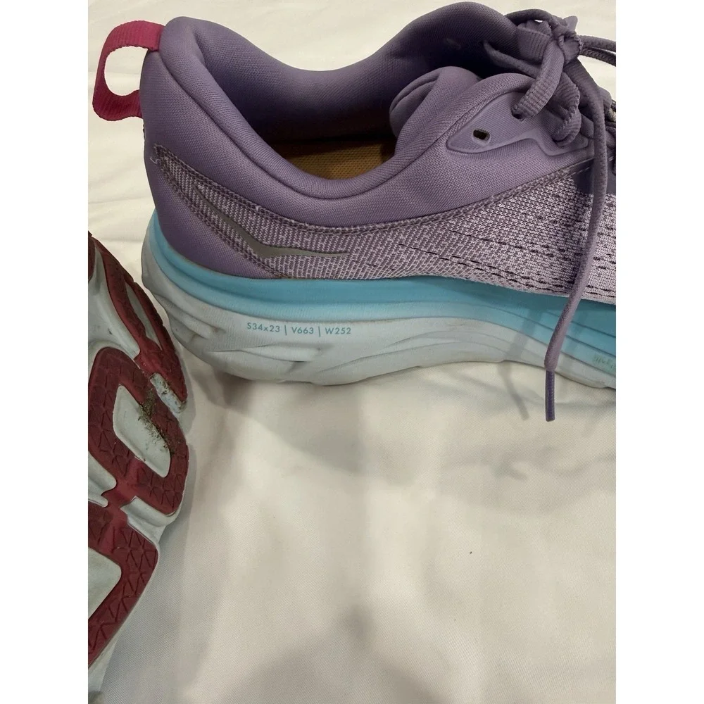 Hoka One One Bondi 8 Women's  Sz 10.5 Chalk Violet/Pastel Lilac